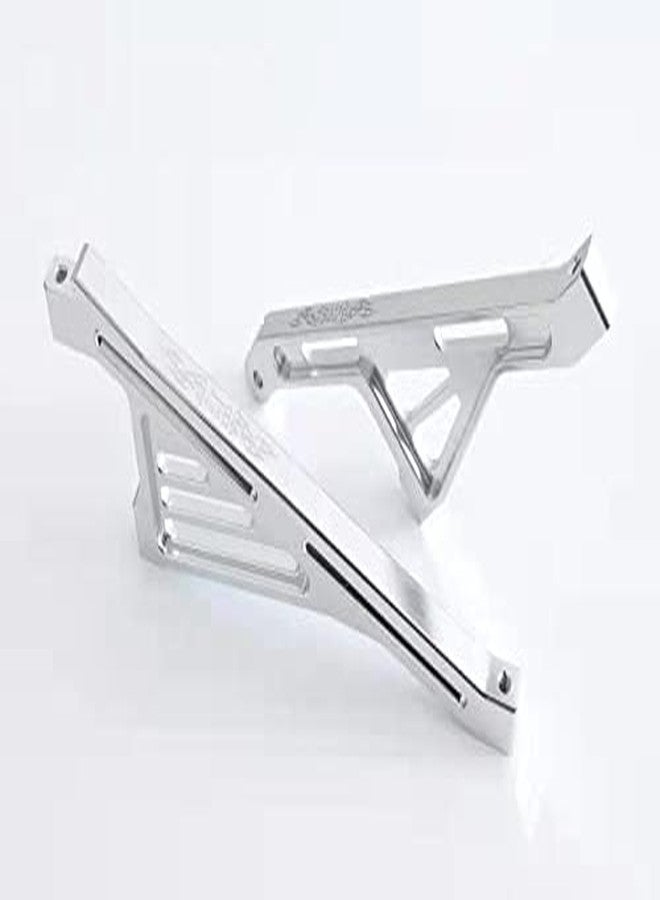 GTBRacing CNC Aluminum LOSI 5ive-T Top Chassis Plate/Front & Rear Chassis Bracket Support Brace Set for 1:5 RC Car LOSI 5T Upgrade Parts (Silver) - Image 2